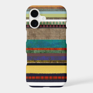 Gingham trend Grungy striped art iPhone 17 Case