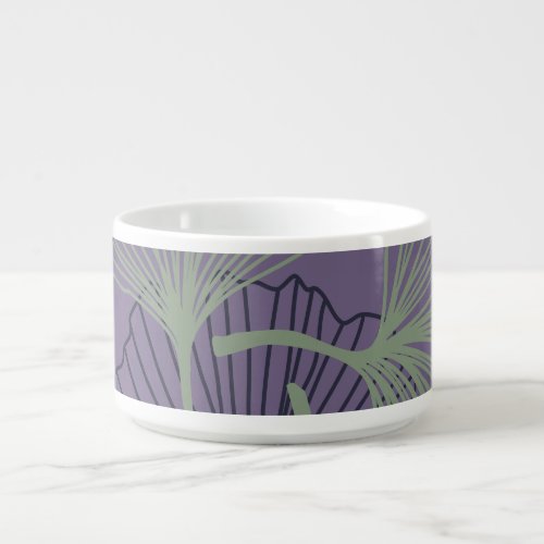 Gingko biloba abstract vintage pattern bowl