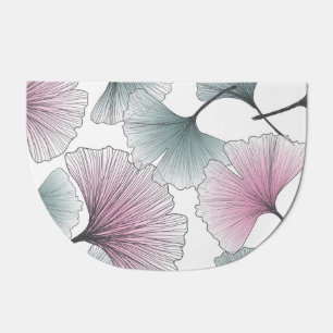 Gingko biloba hand-drawn. doormat