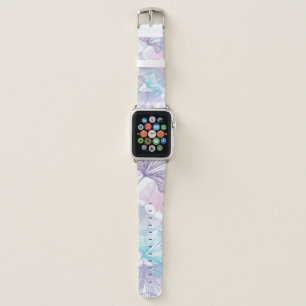 Gingko Biloba Rose Quartz Pattern Apple Watch Band