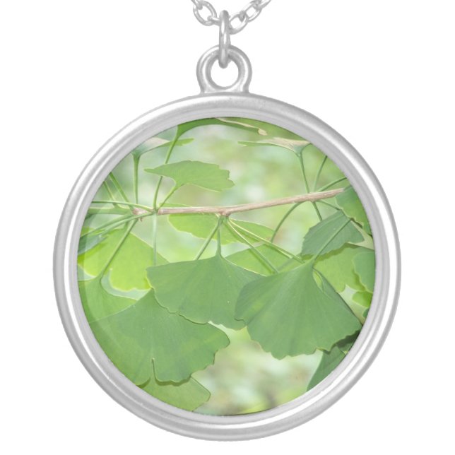 gingko forever silver plated necklace (Front)