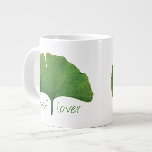 Gingko Leaf Giant Coffee Mug (Front Left)