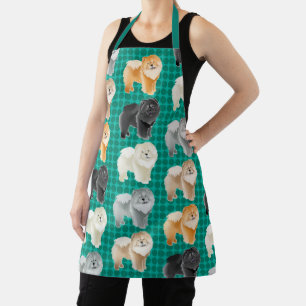 GINGKO THE CHOW (green) All-Over Print Apron