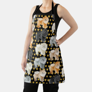 GINGKO THE CHOW (hearts ) All-Over Print Apron