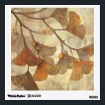 Gingko Wall Decal<br><div class="desc">© Albena Hristova / Wild Apple. An image of brown leaves and its branch. The background is in shades of brown and tan.</div>