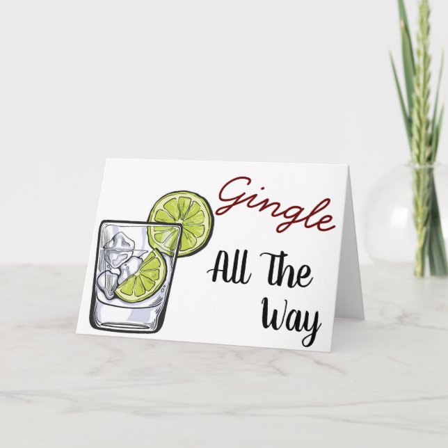 Gingle All The Way | Gin & Tonic Christmas Cards (Front)