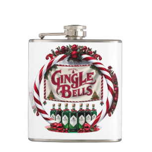 Gingle Bells Christmas Gin Display Flask