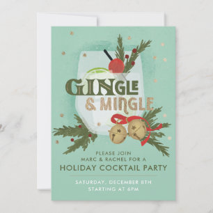 GINgle & Mingle Holiday Cocktail Party Invitation
