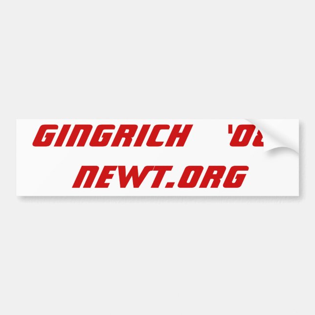 Gingrich   '08 Newt.Org Bumper Sticker (Front)