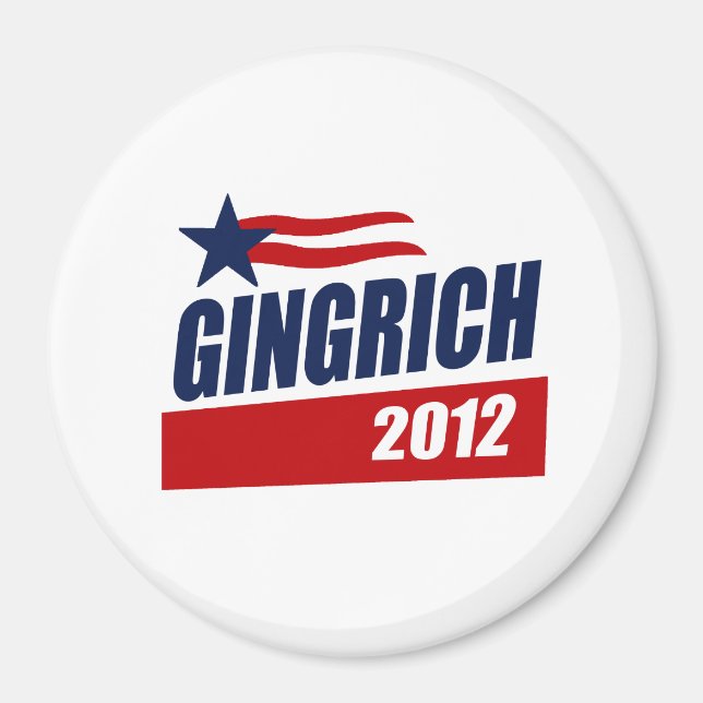 GINGRICH 2012 CAMPAIGN BANNER MAGNET (Front)
