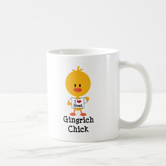Gingrich Chick Mug I Heart Newt
