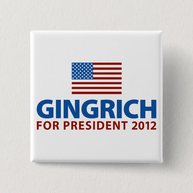 Gingrich for President Pinback Button (Front)