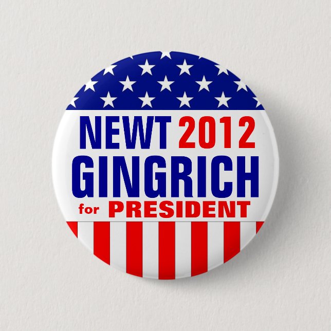 GINGRICH PINBACK BUTTON (Front)