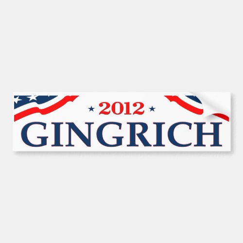 Gingrich President 2012 v105 Bumper Sticker