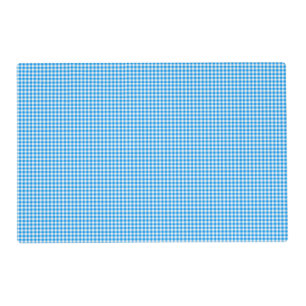 Ginham Pastel Blue-White-PAPER PARTY PLACEMATS