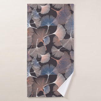 Ginhko leave pattern bath towel