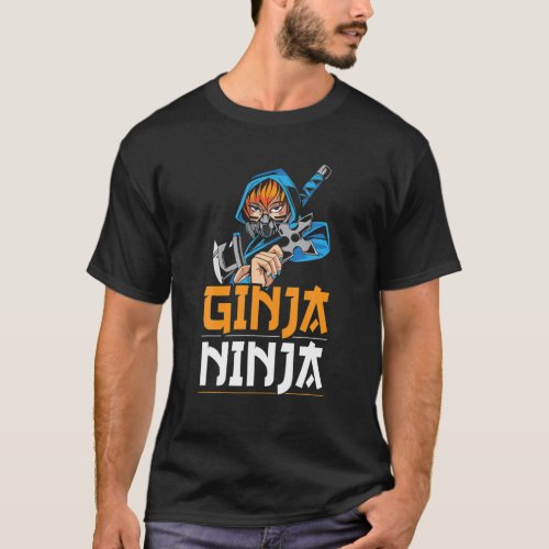 Ginja Ninja Irish Kunai Shuriken Ginger Redhead Ir T_Shirt