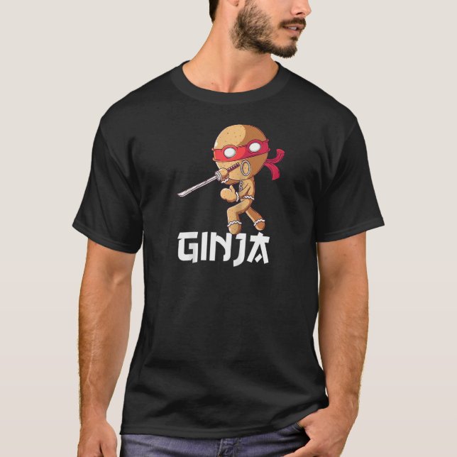 Ginja Ninjabread Man Gingerbread Ninja Christmas W T-Shirt (Front)