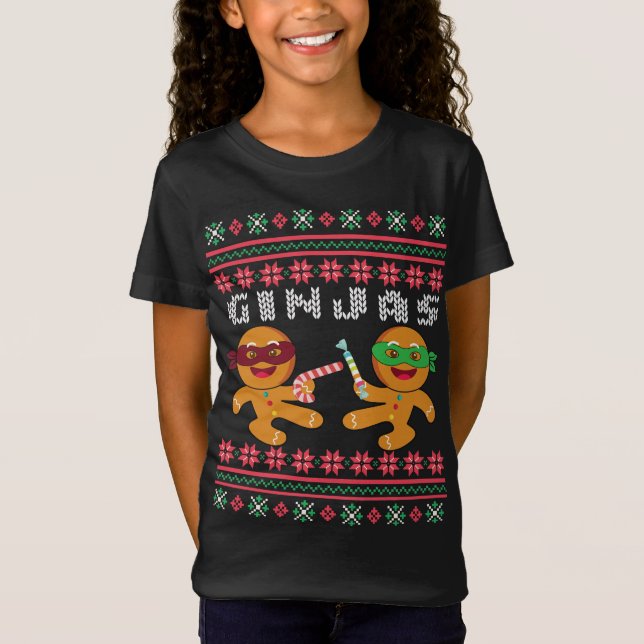 Ginjas Gingerbread Men Ugly Christmas Sweater (Front)