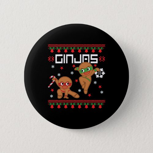 Ginjas Ugly Christmas Sweater Button