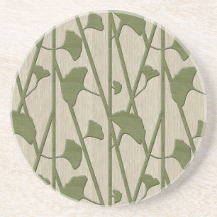 ginkgo biloba drink coaster