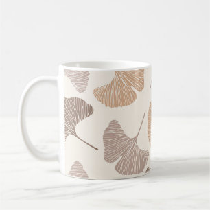 Ginkgo biloba: dry seamless design. coffee mug
