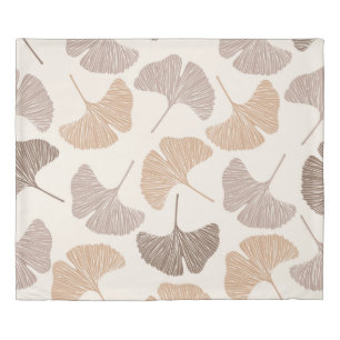 Ginkgo biloba: dry seamless design. duvet cover