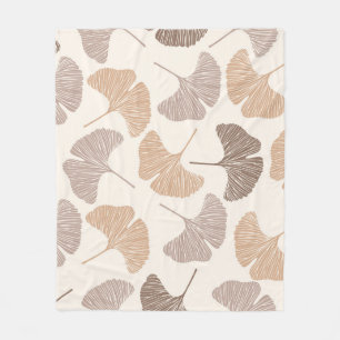 Ginkgo biloba: dry seamless design. fleece blanket