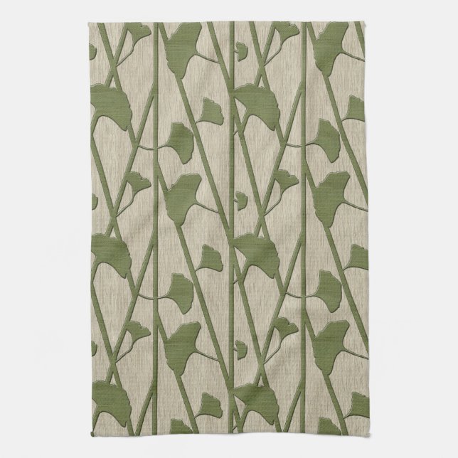 ginkgo biloba kitchen towel (Vertical)