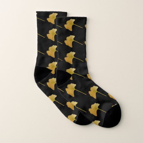 Ginkgo Biloba Leaf Socks