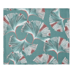 Ginkgo biloba leaf, tablecloth pattern. duvet cover