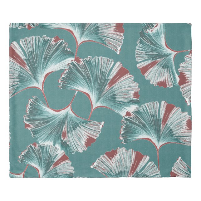 Ginkgo biloba leaf, tablecloth pattern. duvet cover (Front)