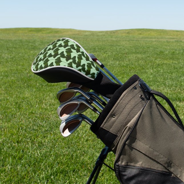 Ginkgo Biloba Leaves Abstract Golf Head Cover (In Situ)
