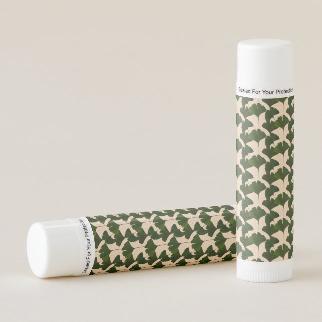 Ginkgo Biloba Leaves Abstract Lip Balm (Front)