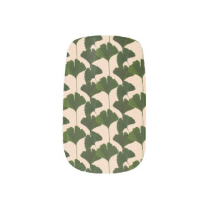Ginkgo Biloba Leaves Abstract Nail Art Decals