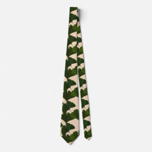 Ginkgo Biloba Leaves Abstract Neck Tie