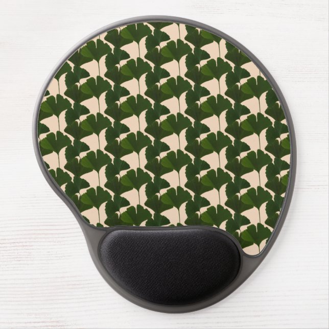 Ginkgo Biloba Leaves Abstract Pattern Mouse Pad (Front)