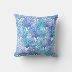 Ginkgo Biloba Leaves Autumn Pattern Throw Pillow