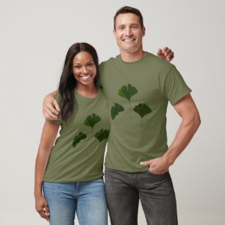 Ginkgo Biloba Leaves Green T-shirt