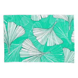 Ginkgo biloba leaves, hand-drawn pattern pillow case