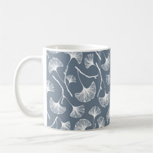 Ginkgo biloba leaves seamless pattern coffee mug