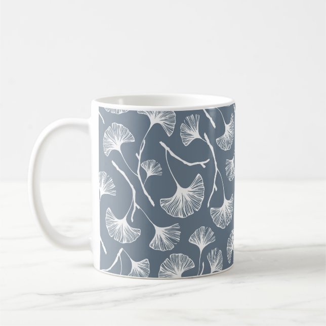 Ginkgo biloba leaves seamless pattern coffee mug (Left)