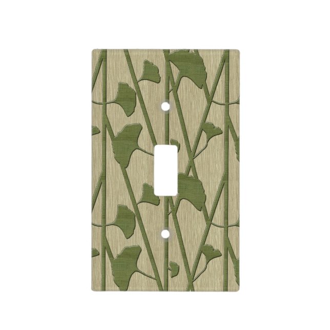 ginkgo biloba light switch cover (Front)