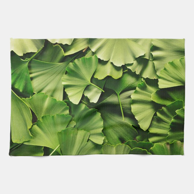 ginkgo biloba tree leaf nature plant texture towel (Horizontal)