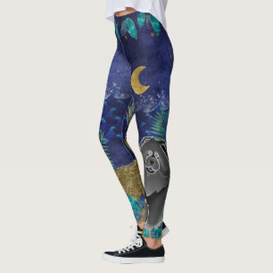 GINKGO black chow celestial ocean leggings