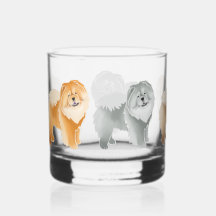 GINKGO CHOW 5 coat colors Rocks glass