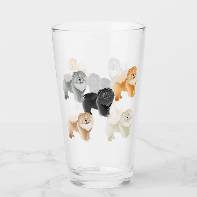 Ginkgo Chow 5 colors tumbler glass (Front)