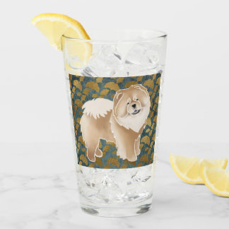 GINKGO Cinnamon Chow 16 oz design front & back Glass