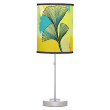 Ginkgo Glow – Elegant Blue-Green Table Lamp