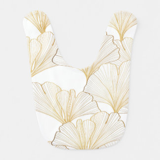 Ginkgo Gold: Luxurious Leaf Arrangement Baby Bib